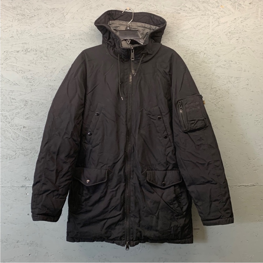 Alpha Industries Black Hooded Field Jacket